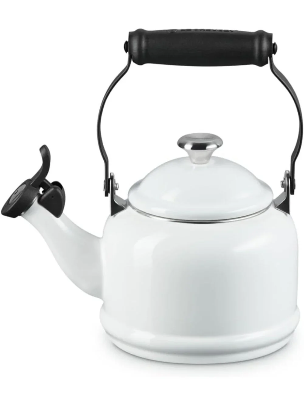 White Enamel Steel Demi Teakettles 1.25 Quart Stainless steel Pot For Kitchen